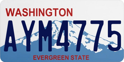 WA license plate AYM4775
