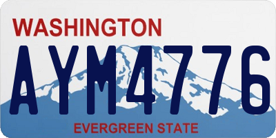 WA license plate AYM4776