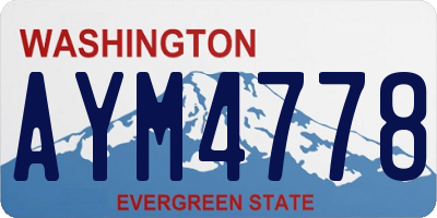 WA license plate AYM4778