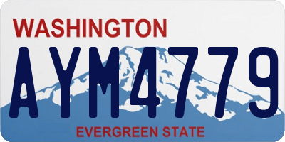 WA license plate AYM4779
