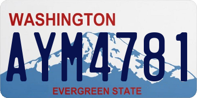 WA license plate AYM4781