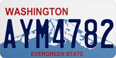 WA license plate AYM4782