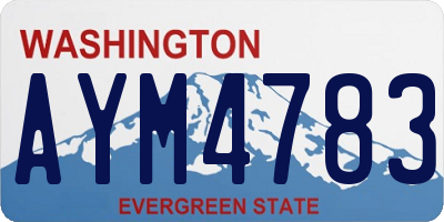 WA license plate AYM4783