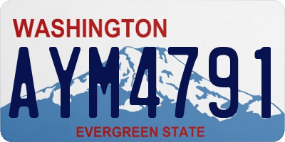WA license plate AYM4791