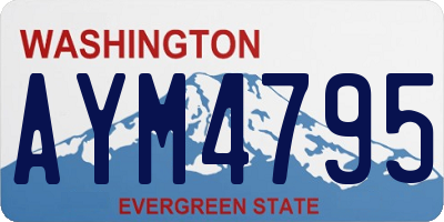 WA license plate AYM4795