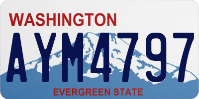 WA license plate AYM4797