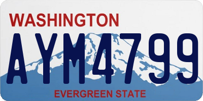 WA license plate AYM4799