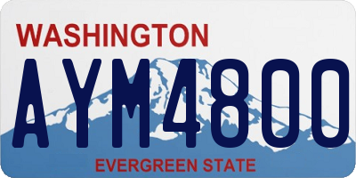 WA license plate AYM4800
