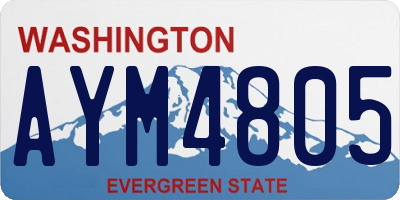 WA license plate AYM4805