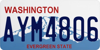 WA license plate AYM4806