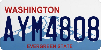 WA license plate AYM4808