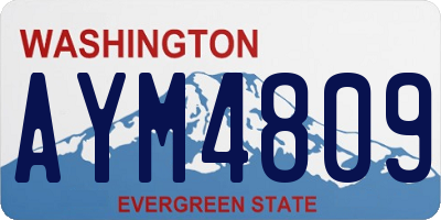 WA license plate AYM4809