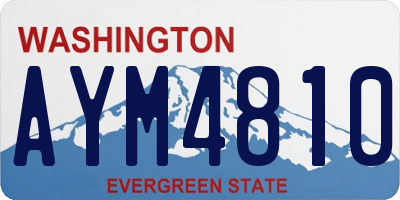 WA license plate AYM4810