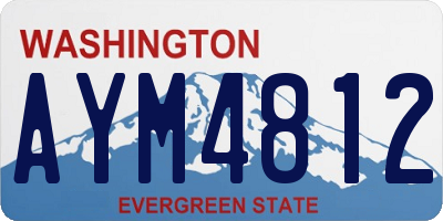 WA license plate AYM4812