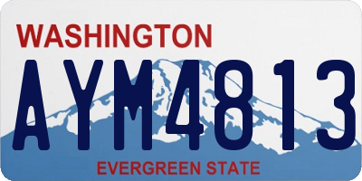 WA license plate AYM4813