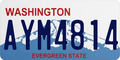 WA license plate AYM4814