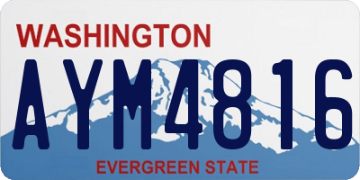 WA license plate AYM4816