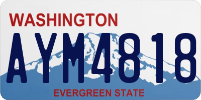 WA license plate AYM4818