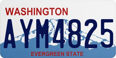 WA license plate AYM4825