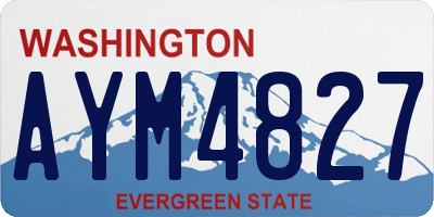 WA license plate AYM4827