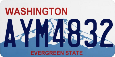 WA license plate AYM4832