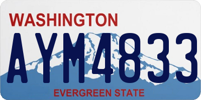 WA license plate AYM4833