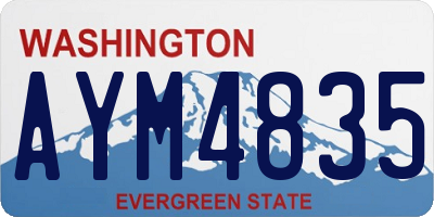 WA license plate AYM4835