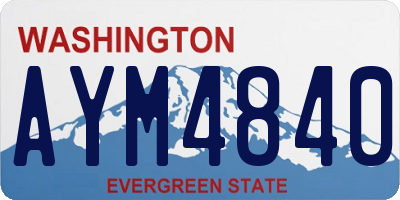 WA license plate AYM4840