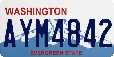 WA license plate AYM4842