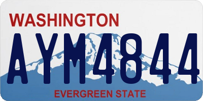 WA license plate AYM4844