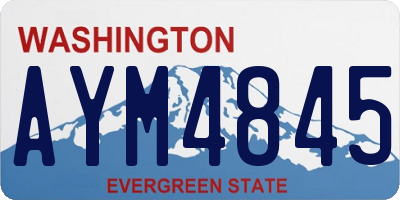 WA license plate AYM4845