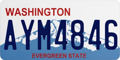 WA license plate AYM4846