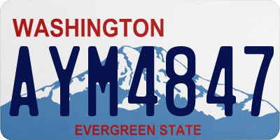 WA license plate AYM4847