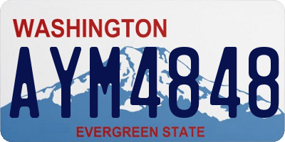WA license plate AYM4848