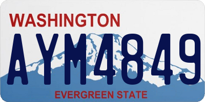 WA license plate AYM4849