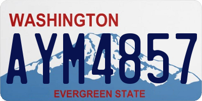 WA license plate AYM4857