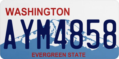 WA license plate AYM4858