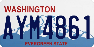 WA license plate AYM4861