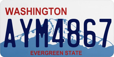 WA license plate AYM4867