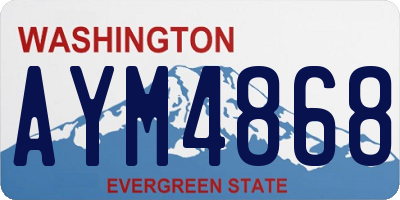 WA license plate AYM4868
