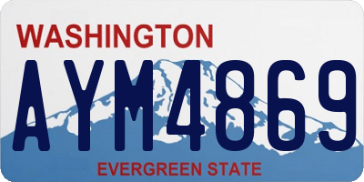 WA license plate AYM4869