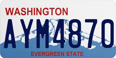 WA license plate AYM4870