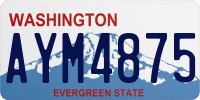 WA license plate AYM4875