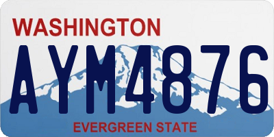 WA license plate AYM4876