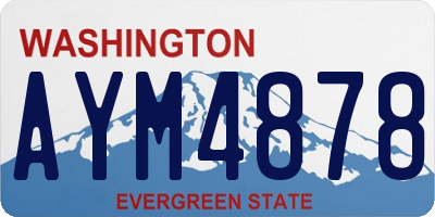 WA license plate AYM4878