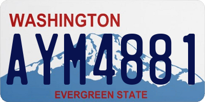 WA license plate AYM4881