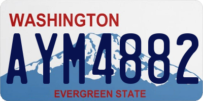 WA license plate AYM4882