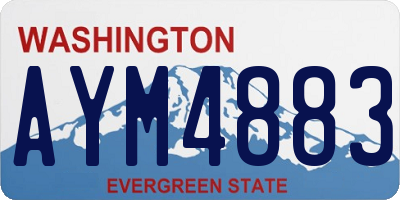 WA license plate AYM4883
