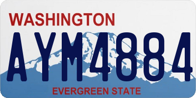 WA license plate AYM4884