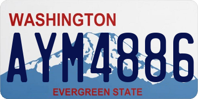 WA license plate AYM4886